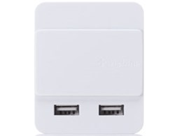 Dual USB Charger Slide 2A TR-DUSLIDE2A-WT [�z���C�g]