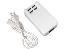4PORT USB AC Adaptor BS-USBAC4PORT/WH [zCg]