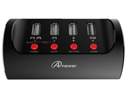 Switch/PS4�p �}�E�X&�L�[�{�[�h�R���o�[�^�[ �c�i�K�[��DX ANS-SW111 [�u���b�N]
