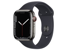 バッテリー86%Apple Watch 7 セルラーモデル　45mm シルバーステンレススチール
