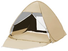 ワンタッチタープテント 3m*3m アウトドア用【強化版】 (ベージュ) MERMONT タープテント 3m ワンタッチタープ キャンプ サイド