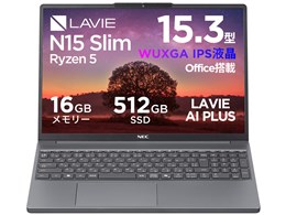 LAVIE Direct N15 Slim Ryzen 5�E16GB�������E512GB SSD�E15.3�^WUXGA�t���EM365(24������)/Office H&B���� ���i.com���胂�f�� NSLKC5445S2M1B [���i�O���[]