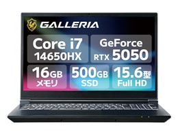 GALLERIA RL7C-R55-5N ���i.com���胂�f�� Core i7 14650HX�ERTX 5050�E16GB�������E500GB NVMe SSD�E15.6�C���` 144Hz K/24742-11a