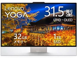 Yoga AIO 32IPH11 Core Ultra X7 358H�E32GB�������[�E1TB SSD�E31.5�^UHD�EOLED���� �I�t�B�X�t�� F0JKCTO1WW [�V�[�V�F��]