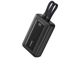 Zolo Power Bank (20000mAh 30W Built-In USB-C/���C�g�j���O�P�[�u��) A1681N11 [�u���b�N]