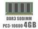SODIMM DDR3 PC3-10600 4GB