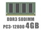 SODIMM DDR3 PC3-12800 4GB