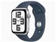Apple Watch SE 第2世代 GPSモデル 44mm MREC3J/A [シルバー/ストームブルースポーツバンド S/M]