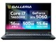 GALLERIA RL7C-R56-5N ���i.com���胂�f�� Core i7 14650HX�ERTX 5060�E16GB�������E500GB SSD�E15.6�C���` 144Hz K/24881-11a
