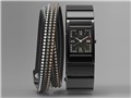 wena wrist Three Hands Square Crystal Edition WN-WT12B [�v���~�A���u���b�N]
