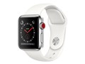 Apple Watch Series 3 GPS+Cellular���f�� 38mm MQLV2J/A [�X�e�����X�X�`�[���P�[�X/�\�t�g�z���C�g�X�|�[�c�o���h]