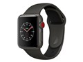 Apple Watch Edition Series 3 GPS+Cellular���f�� 38mm MQM42J/A [�O���C/�u���b�N�X�|�[�c�o���h]
