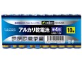Lazos アルカリ乾電池 単4形 10本パック LA-T4X10