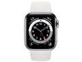 Apple Watch Series 6 GPS+Cellular���f�� 40mm M06T3J/A [�V���o�[�X�e�����X�X�`�[���P�[�X/�z���C�g�X�|�[�c�o���h]