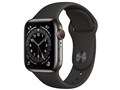 Apple Watch Series 6 GPS+Cellular���f�� 40mm M06X3J/A [�O���t�@�C�g�X�e�����X�X�`�[���P�[�X/�u���b�N�X�|�[�c�o���h]