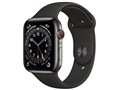 Apple Watch Series 6 GPS+Cellular���f�� 44mm M09H3J/A [�O���t�@�C�g�X�e�����X�X�`�[���P�[�X/�u���b�N�X�|�[�c�o���h]
