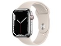 Apple Watch Series 7 GPS+Cellular���f�� 45mm MKJV3J/A [�V���o�[�X�e�����X�X�`�[���P�[�X/�X�^�[���C�g�X�|�[�c�o���h]