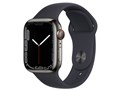 Apple Watch Series 7 GPS+Cellular���f�� 41mm MNC23J/A [�O���t�@�C�g�X�e�����X�X�`�[���P�[�X/�~�b�h�i�C�g�X�|�[�c�o���h]