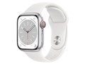 Apple Watch Series 8 GPS+Cellular���f�� 41mm MP4A3J/A [�V���o�[/�z���C�g�X�|�[�c�o���h]