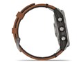 fenix 7 Pro Sapphire Dual Power 010-02777-82 [Ti Carbon Gray/Chestnut Leather Band]