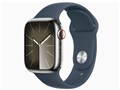 Apple Watch Series 9 GPS+Cellular���f�� 41mm MRJ23J/A [�V���o�[�X�e�����X�X�`�[���P�[�X/�X�g�[���u���[�X�|�[�c�o���h S/M]