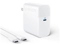 317 Charger (100W) with USB-C & USB-C �P�[�u�� B2672121 [�z���C�g]