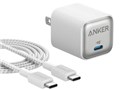 Anker Nano Charger (35W) with USB-C & USB-C �P�[�u�� B2339N21 [�z���C�g]