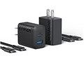 Anker Charger (20W�A2-Port) with USB-C & USB-C �P�[�u�� 2�Z�b�g B2348112 [�u���b�N]