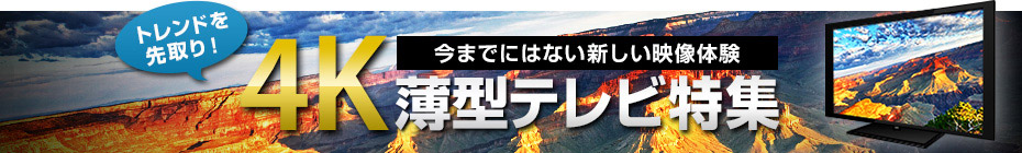 トレンドを先取り! 今までにない新しい映像体験 4K薄型テレビ特集