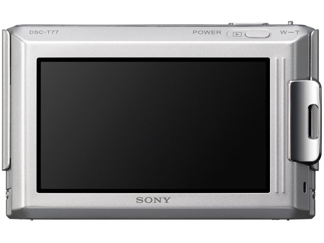 SONY Cyber-shot DSC-T77 サイバーショット　シルバー 薄型 圧倒的薄さのサイバーショットT77、T700が登場--最薄部は13.9mm