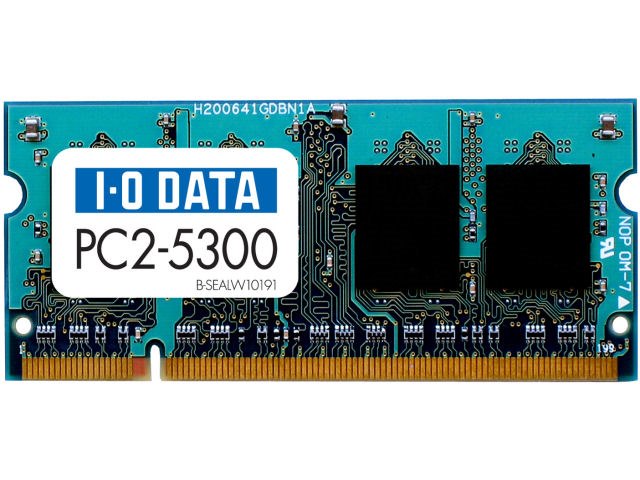 SDX667-2Gx2 (SODIMM DDR2 PC2-5300 2GB 2枚組)の製品画像 - 価格.com
