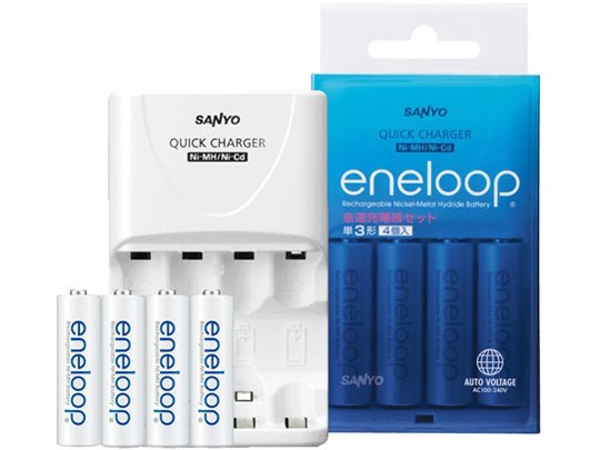 eneloop(エネループ)単3形4個付倍速急速充電器セットN-M58TGSの製品