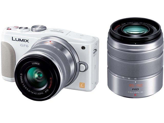 DMC-GF6W LUMIX Panasonic ダブルズームレンズキット ミラー | ホワイト ダブルズームキット DMC-GF6W-W LUMIX パナソニック デジタルカメラ