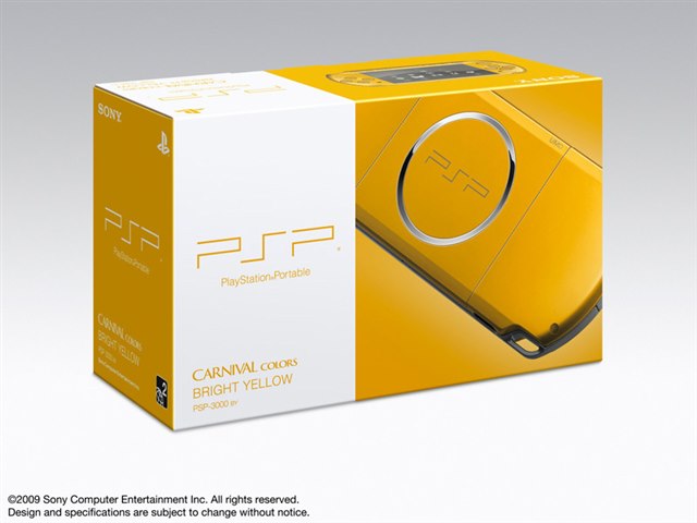 PSP プレイステーション・ポータブル ブライト・イエロー PSP-3000 BY