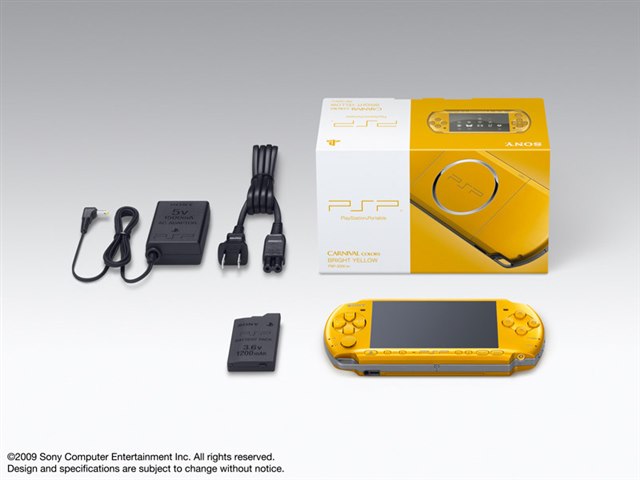 PSP プレイステーション・ポータブル ブライト・イエロー PSP-3000 BY