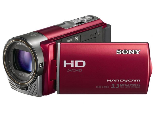 SONY HDC-CX180 ビデオカメラ レッド 本体 ケース付き HDR-CX180 (R) [レッド]の製品画像 - 価格.com