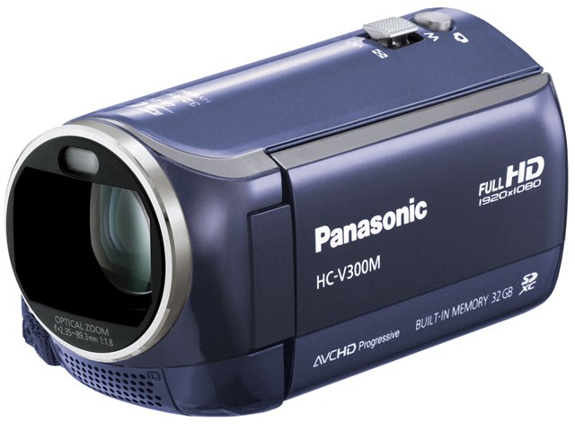 【極美品】Panasonic ビデオカメラ HC-V300M ブルー　ほぼ新品☆ HC-V300M-A [ネイビーブルー]の製品画像 - 価格.com