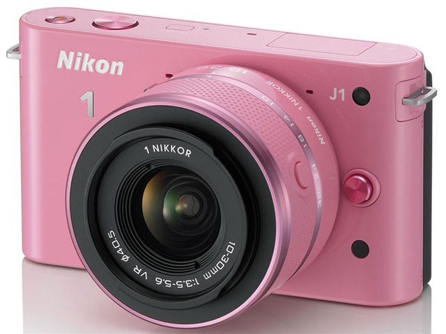 Nikon ニコン Nikon 1 J1 標準レンズキット ピンク充電器 - デジタルカメラ
