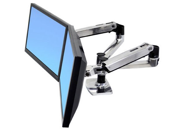 LXデュアルデスクマウントアーム サイドバイサイド (ブラック) エルゴトロン LX デュアル デスクマウントアーム