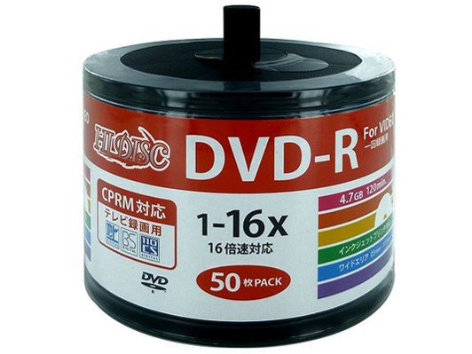 HDDR12JCP50SB2 [DVD-R 16倍速 50枚組]の製品画像 - 価格.com