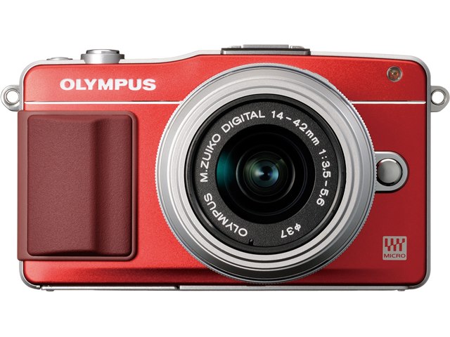 OLYMPUS PEN mini E-PM2 レンズキット [レッド]の製品画像 - 価格.com