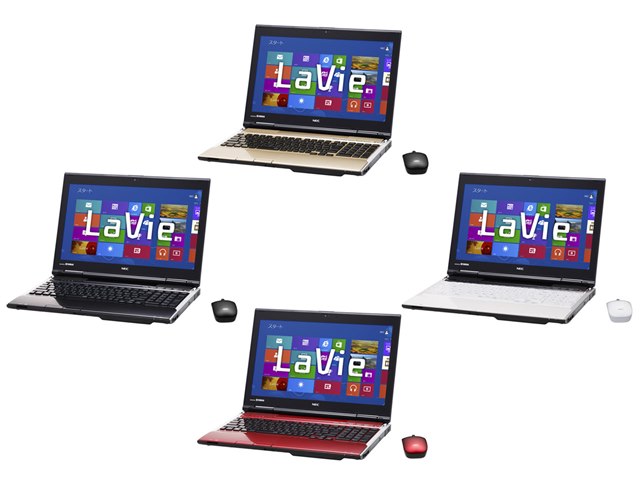 NEC LaVie レッドノートPC PCLL750SSR-E3液晶タッチパネル LaVie L LL750/JS6R PC-LL750JS6R [クリスタルレッド]の製品画像