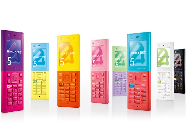 KYOCERA HONEY BEE WX07K 本体 イエロー×オレンジ ウィルコム、防水