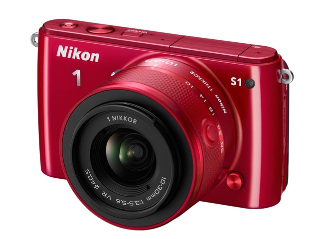 Nikon 一眼レフカメラ 標準ズームレンズセット Nikon 1 S1 標準ズームレンズキット [レッド]の製品画像 - 価格.com