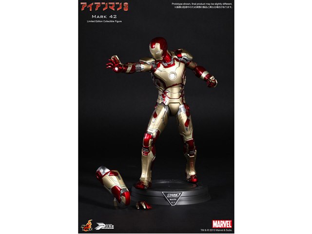 ★★★ホットトイズ　アイアンマン3アイアンマンMk.42 パワーポーズ パワー・ポーズ】『アイアンマン3』1／6スケール限定可動
