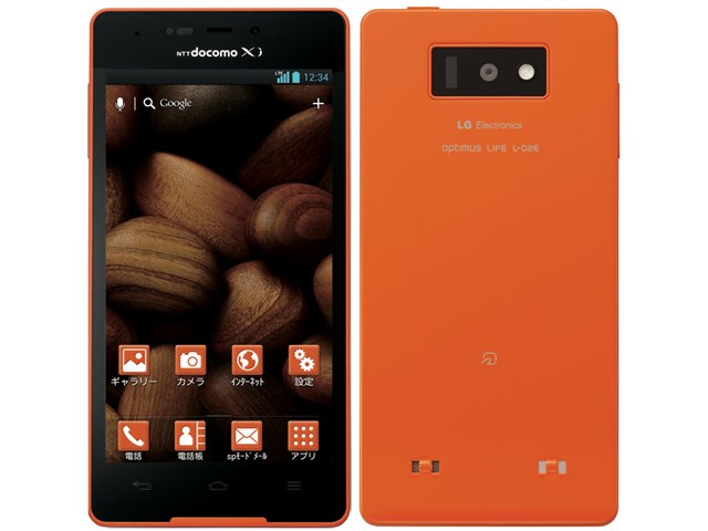 Optimus LIFE L-02E docomo [carrot orange] (新規契約)の製品画像 