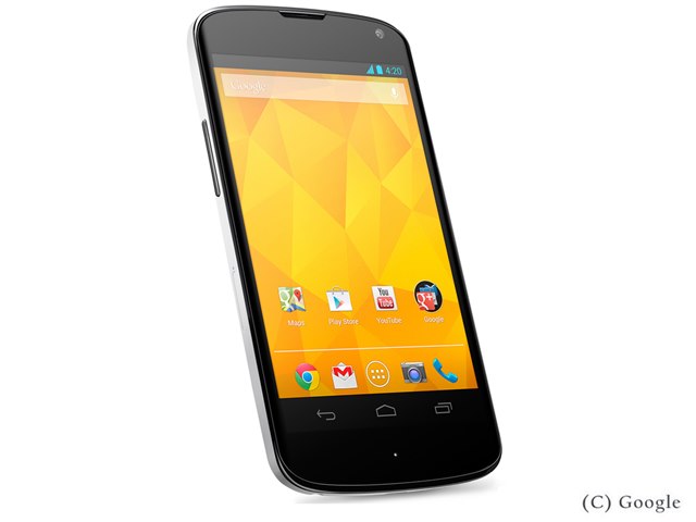 Nexus 4 LGE960 SIMフリー [ホワイト]の製品画像 - 価格.com