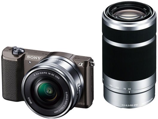 SONY α5100 ダブルズームキット ILCE-5100Y ブラウン　美品 α5100 ILCE-5100Y ダブルズームレンズキット [ブラウン]の製品画像