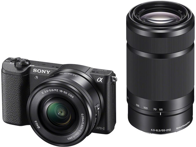 SONY α5100 ダブルズームレンズキット ブラック ILCE-5100YB α5100 ILCE-5100Y ダブルズームレンズキット [ブラック]の製品画像