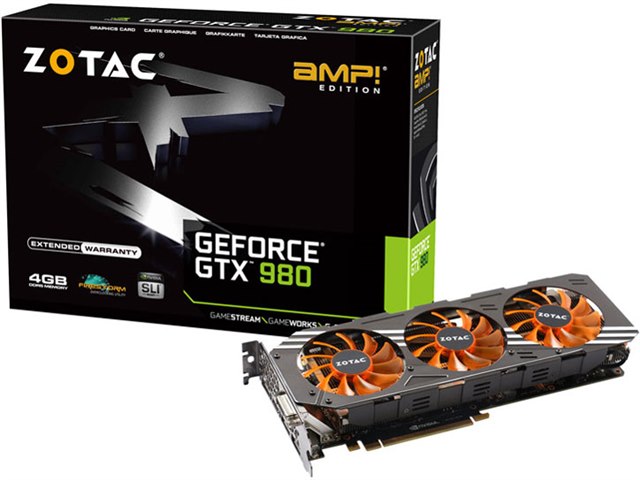 ZOTAC GeForce GTX 980 AMP！ Edition ZT-90204-10P [PCIExp 4GB]の